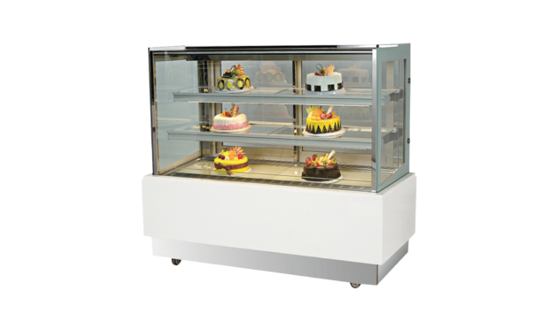 Cold Showcase Single - Square, S/S Finish, with LED
