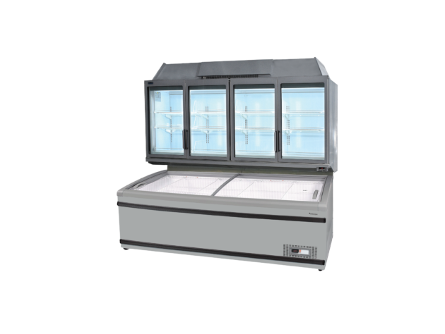 Multideck Combi Freezer 4 Half Glass Doors Sound Top Energy (Built-in)