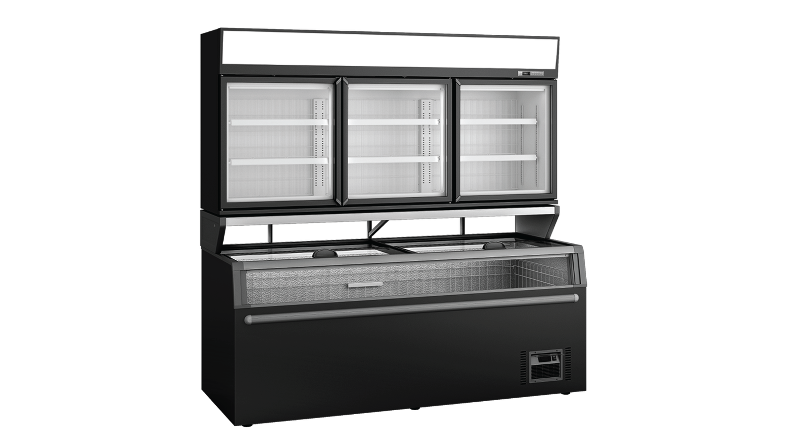 Combi Freezer Upper+lower Deck Crystal, Td-210-s2+zcd-l210s-s4t; 383+900 Ltr
