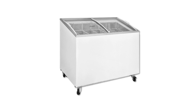 Freezer Island Curved Glass With Sliding Door D400-dfsg Ac