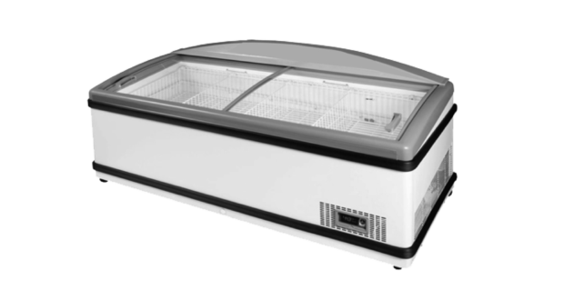Island Freezer Smr-lsl Ad 1940 623l Light Curved Sliding Glass