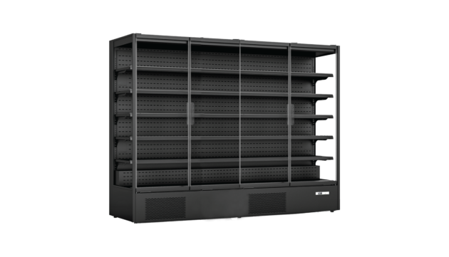 Multideck Chiller W/4 Hinged Glass Door & Side Panels Crystal