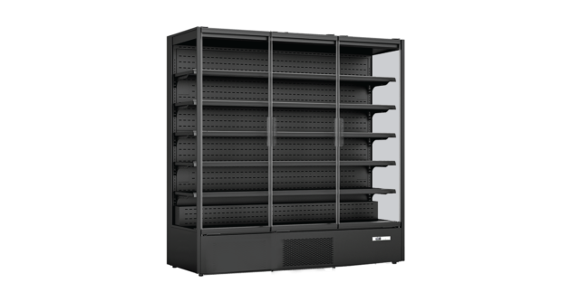 Multideck Chiller W/3 Hinged Glass Door & Side Panels Crystal